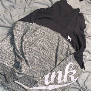 Cowl neck PINK hoodie